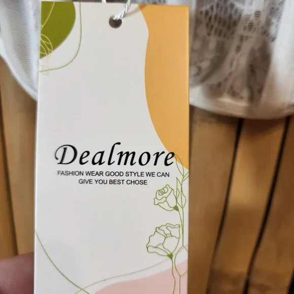 Dealmore Corset Top w/Spaghetti Straps Size Large White NEW - Picture 4 of 7